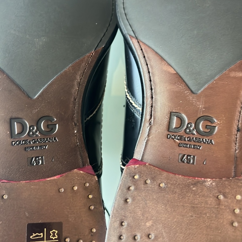 Dolce and Gabbana D&G Tuxedo Patent Leather Shoes - Mens 45 - Picture 13 of 14